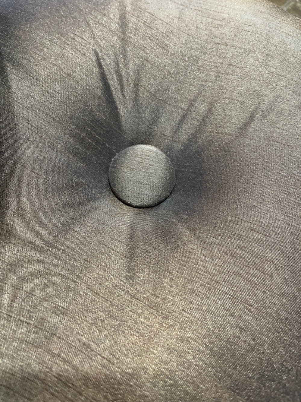 2 round Chocolate accent pillows, 14” round X 3” wide - Picture 5 of 5